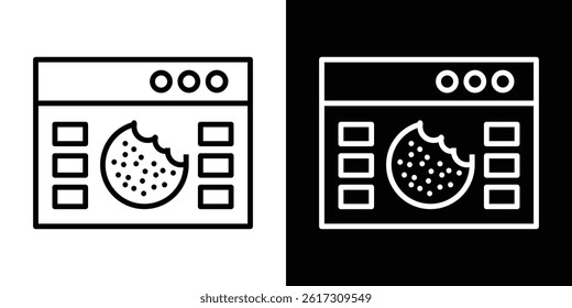 web Cookies icon vector for web and mobile app. Symbol isolated.