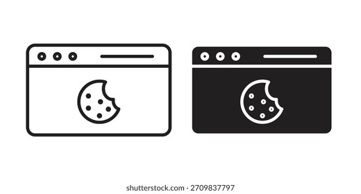 web Cookies icon vector modern flat and stroke designs