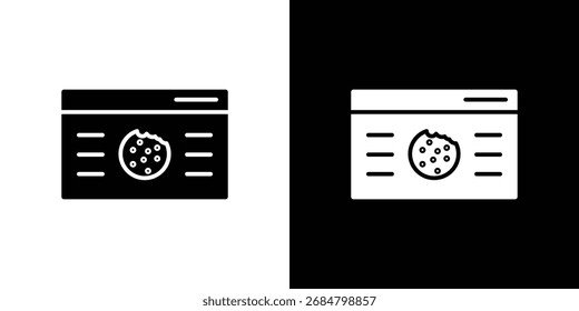 web Cookies icon Vector Silhouette for graphic and web design collection