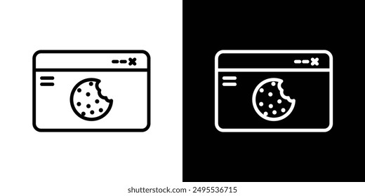 Web Cookies line icon vector illustration set.