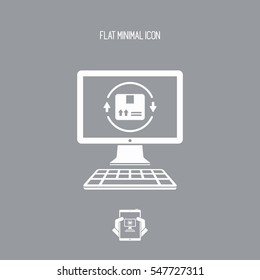 Web courier full services - Vector flat icon
