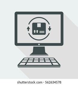 Web courier full services - Vector flat icon