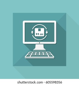 Web courier full services - Vector flat icon