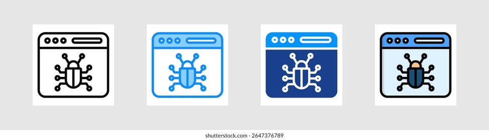 Web Crawler Icon Collection Set Multiple Style