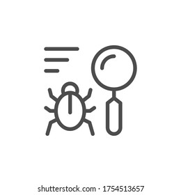 Web crawler line outline icon
