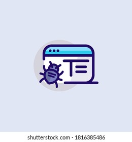 Web Crawler. Vector modern line design illustration icon