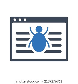Web crawling icon. Simple editable vector graphics.