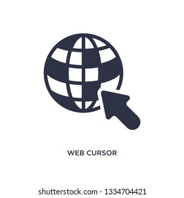 web cursor icon. Simple element illustration from marketing concept. web cursor editable symbol design on white background. Can be use for web and mobile.