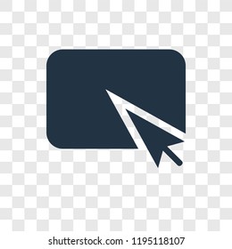 Web Cursor vector icon isolated on transparent background, Web Cursor transparency logo concept