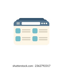 Web customer database icon flat vector. Crm data. Client software isolated