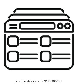 Web customer database icon outline vector. Crm data. Client software