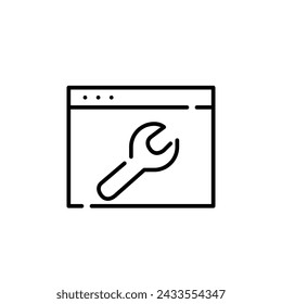 Web customization icon. Settings and customization, it symbolizes fine-tuning your online world. Pixel perfect, editable