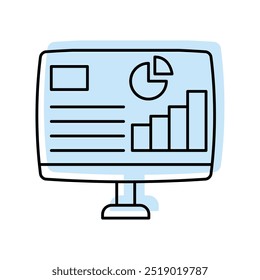 Web Dashboard color shadow thinline icon , vector, pixel perfect, illustrator file