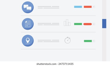 Web Dashboard UI Component Kit Elements Design Vector
