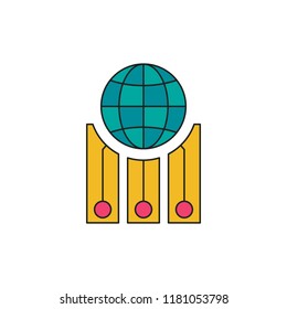 Web data icon. Cartoon web data vector icon for web design isolated on white background