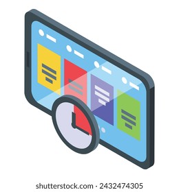 Web data safe icon isometric vector. Control lesson. Location online net