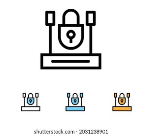 Web data security line icon. 