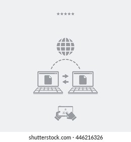 Web data transfer - Minimal flat icon