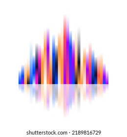 Webdekorationselement. Regenbogen-Farbverläufe auf weißem Hintergrund.