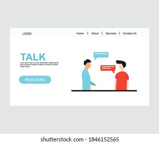 diseño web sobre la gente charlando
