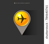 Web design of airplane icon. Vector illustration