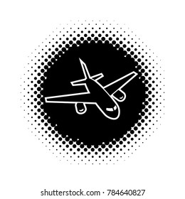 Web design of airplane icon. Vector illustration