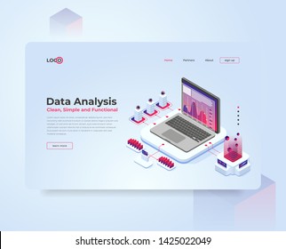 web design, banner slider, technology cryptocurrency and blockchain isometric composition, analysts and managers working on crypto start up. Isometric vector illustration