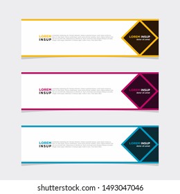 Web design banner template isolated on dark grey background