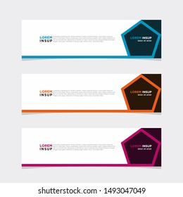 Web design banner template isolated on dark grey background