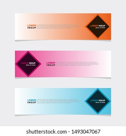 Web design banner template isolated on dark grey background