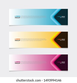Web design banner template isolated on dark grey background