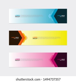 Web design banner template isolated on dark grey background