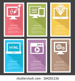 Web design Banners,Colorful version,vector