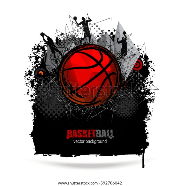 Web Design Basketball Collage Sports Grunge Stock Vector (Royalty Free ...