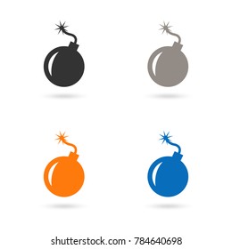 Web Design Of Bomb Icon. Vector Illustration