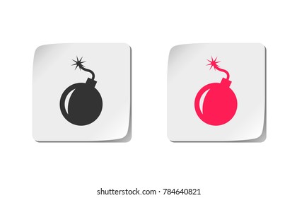 Diseño web del icono de la bomba. Ilustración del vector