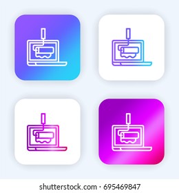 Web design bright purple and blue gradient app icon