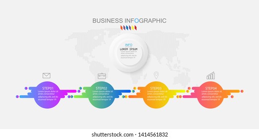 web design. Business concept with 4 options, steps or processes Vector design element.