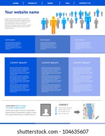 web design with business people, easy editable