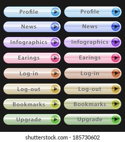 Web design buttons collection for creative designer tasks