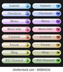 Web design buttons collection for creative designer tasks