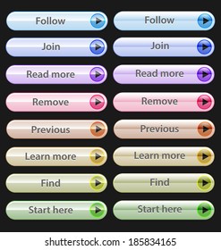 Web design buttons collection for creative designer tasks