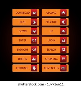 Web Design buttons Theme,colorful web designing elements