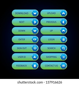 Web Design buttons Theme,colorful web designing elements