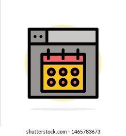 Web, Design, Calendar, Date Abstract Circle Background Flat color Icon. Vector Icon Template background