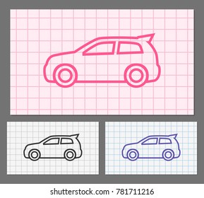 Web design of car icon
