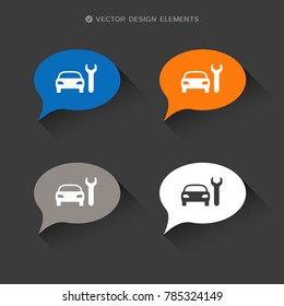 Web design of car service icon. Vector illustration
