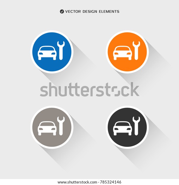 Web\
design of car service icon. Vector\
illustration