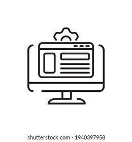 Webdesign-Farbzeilensymbol. Piktogramm für Webseiten, mobile App, Promo. Bearbeitbarer Strich.