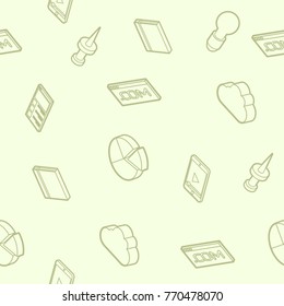 Web design color outline isometric pattern